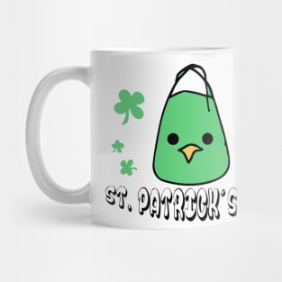 on St. Patrick’s Day bird bag Mug